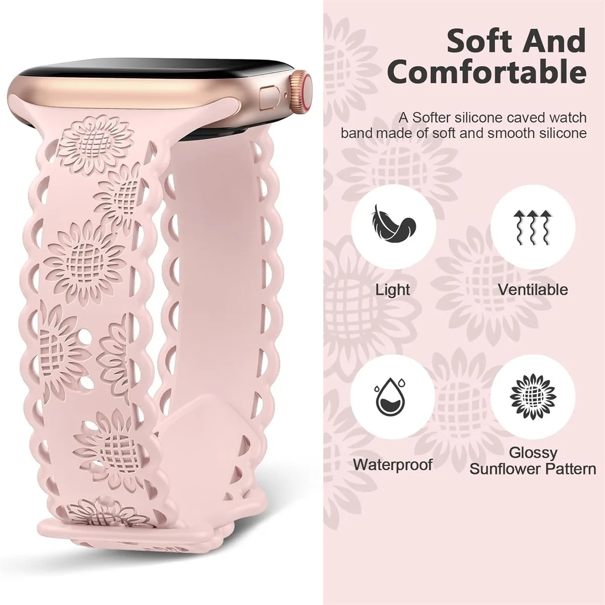 Silicone Watch Band For Smartwatch Sporty Comfortable Strap_voghion.com