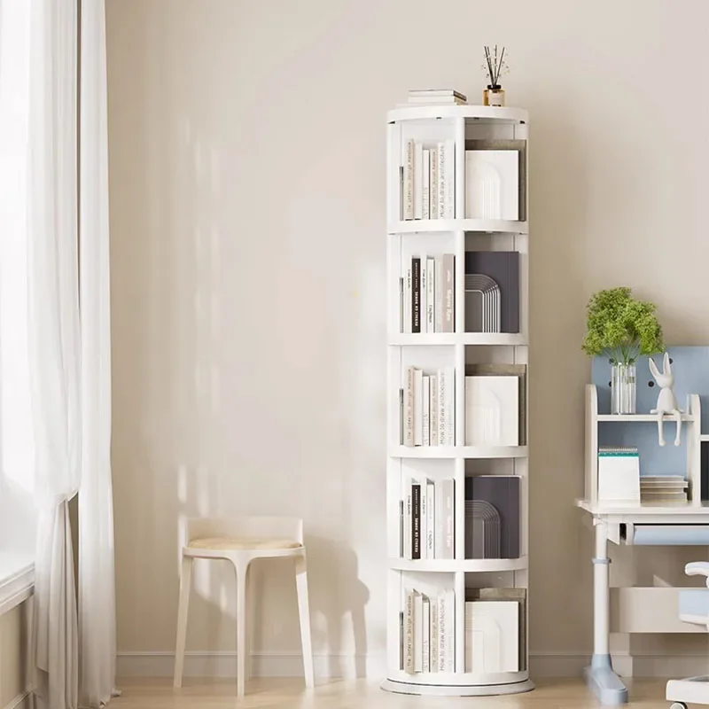Living Room Luxury Rotating Bookcase Oriental Mini Rotating Bookcase Shelves Librero Organizador De Libros Home Decorations