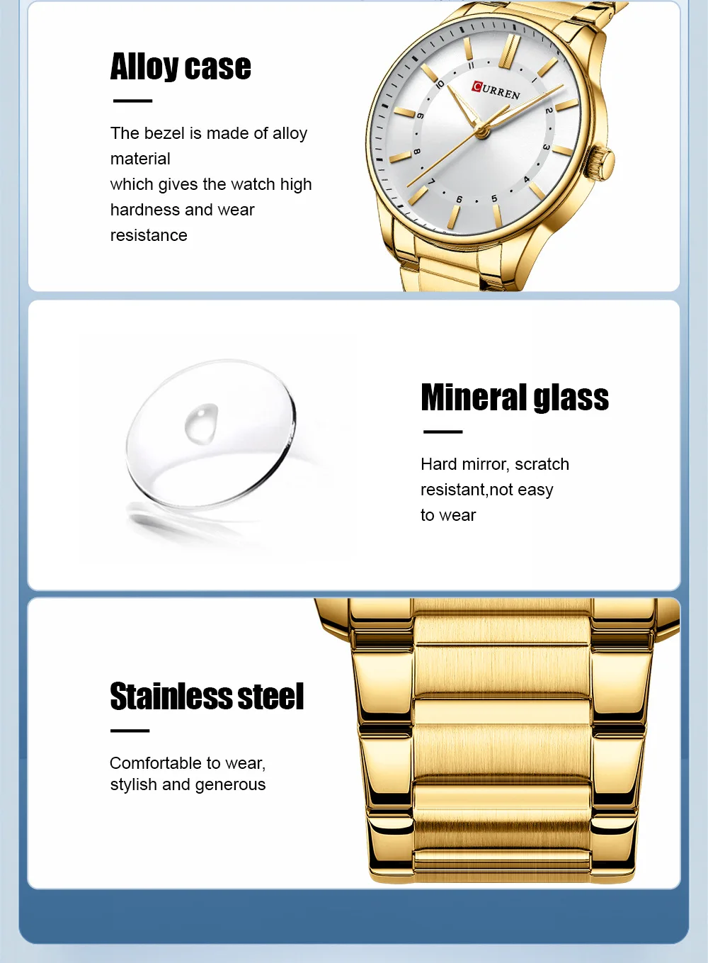 CURREN 8430 Men's Stainless Steel Watch