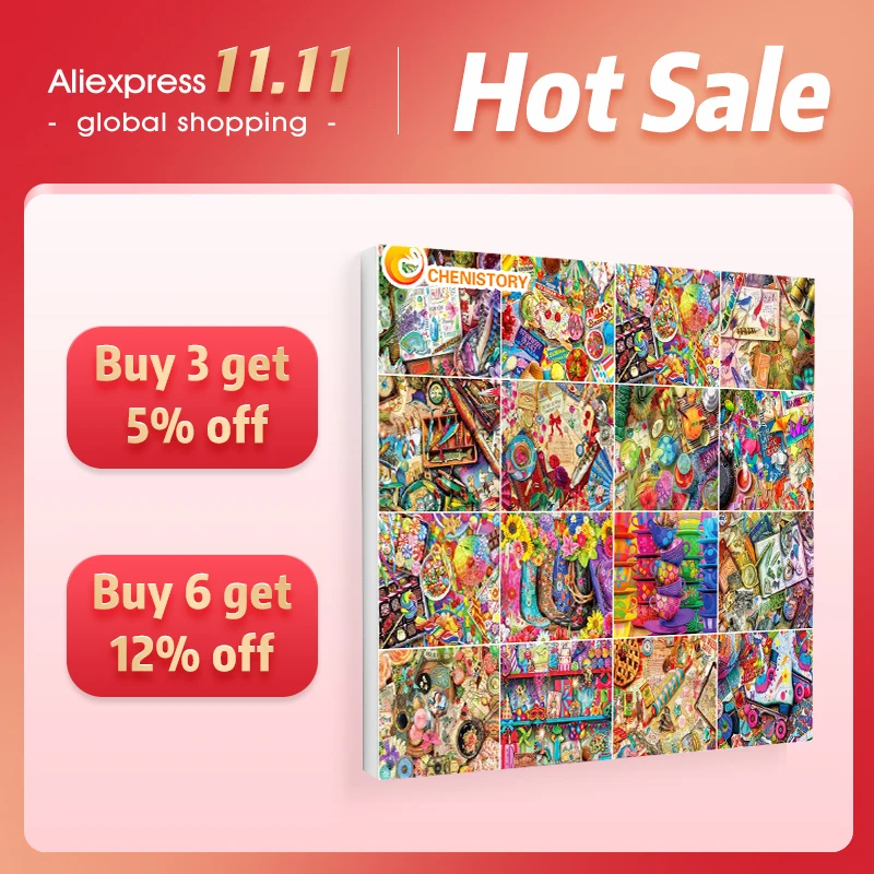 Chenistory Painting By Numbers Color Tools Abstract Diy Paints By