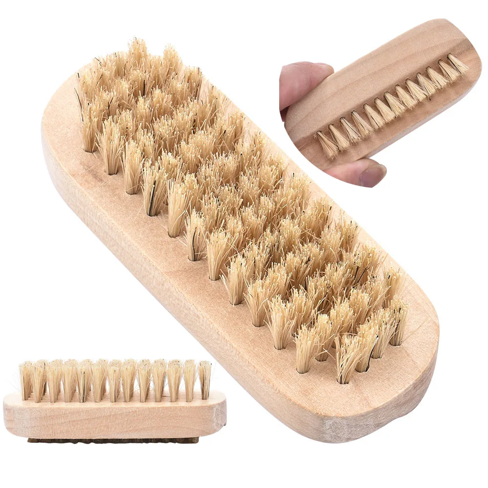Double Sided Beechwood Nail Brush Foot Dead Skin Grinding Scrubbing Tools Nail Art Accessories Cleaning Brush Manicure Supplies nail art brush set tools file crimper pusher pedicure clipper kit grinding strip nail tools for manicure painting brush nippers