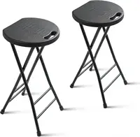 24-inch folding stool with handle, non-slip foot folding bar stool, 600 lb capacity, (13 "x 11.5" x 24") 1