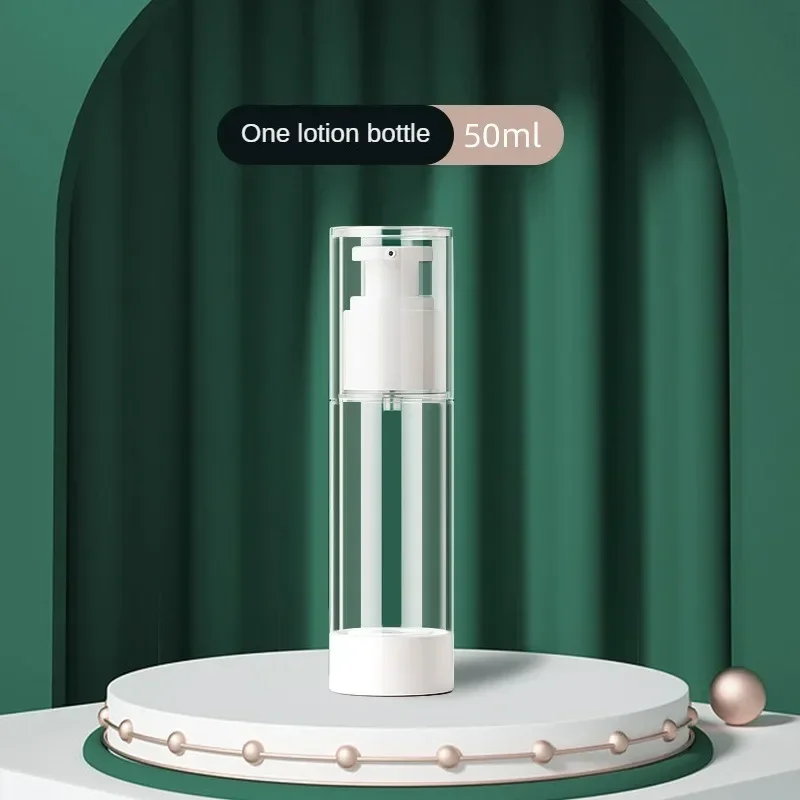 Clear Airless Cosmetic Cream Pump Bottle - Travel Size Dispenser for Creams, Gels, and Lotions (Available in 15ml, 30ml, 50ml)