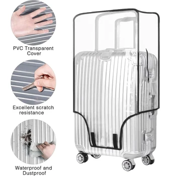 Transparent Wheeled Luggage Protective Cover 1