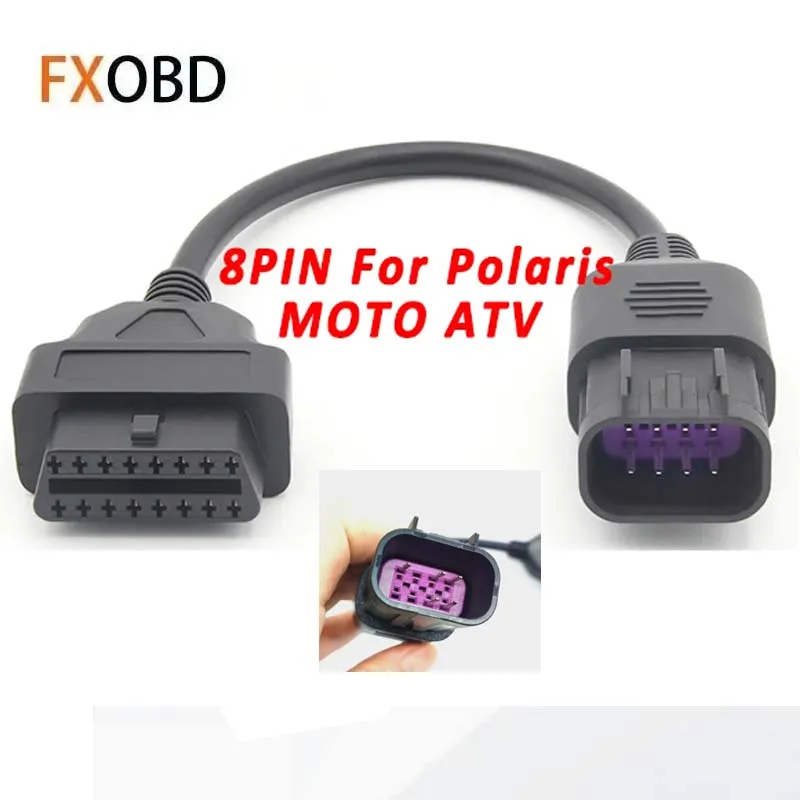 

Новый OBD ATV кабель для подключения мотоцикла OBD2 к 8-контактному диагностическому адаптеру для Polaris RZR/Ranger/General/Sportsman/ACE/Slingshot