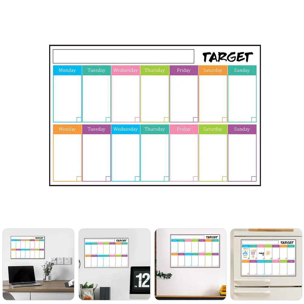 Adhesive Fridge Calendar Whiteboard Dry Erase Pvc Refrigerator Weekly Child