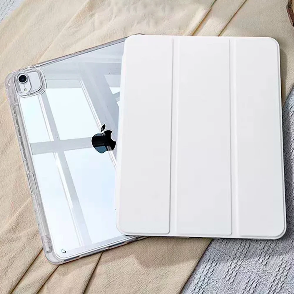 Crystal Clear Acrylic Tablet Case with Slim Tri-fold Stand, 2026 Edition