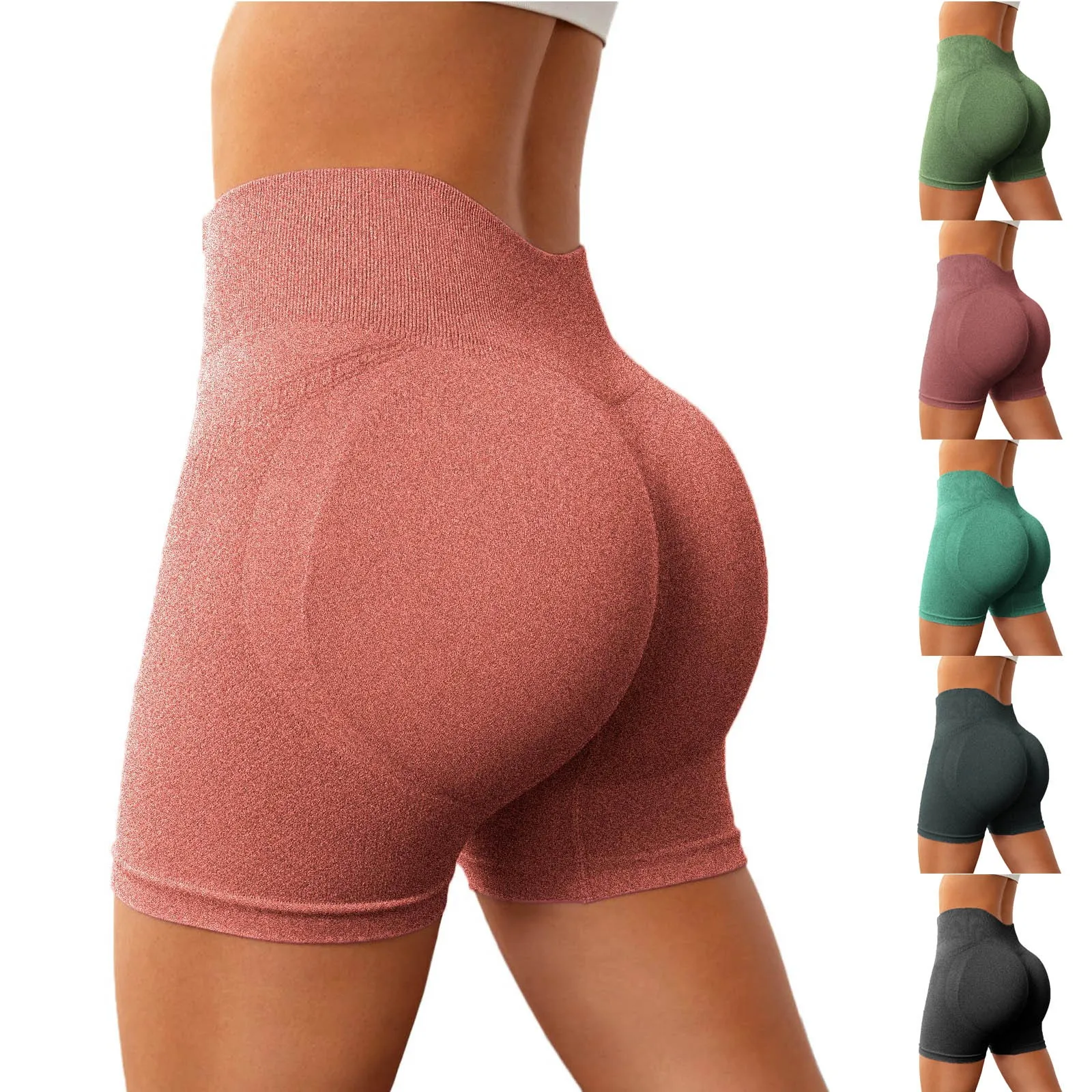 

Women Yoga Shorts Activewear Push Up Bottoms Hot Short Pants Seamless Booty Shorts Gym Clothes Athletic Running Sports Workout