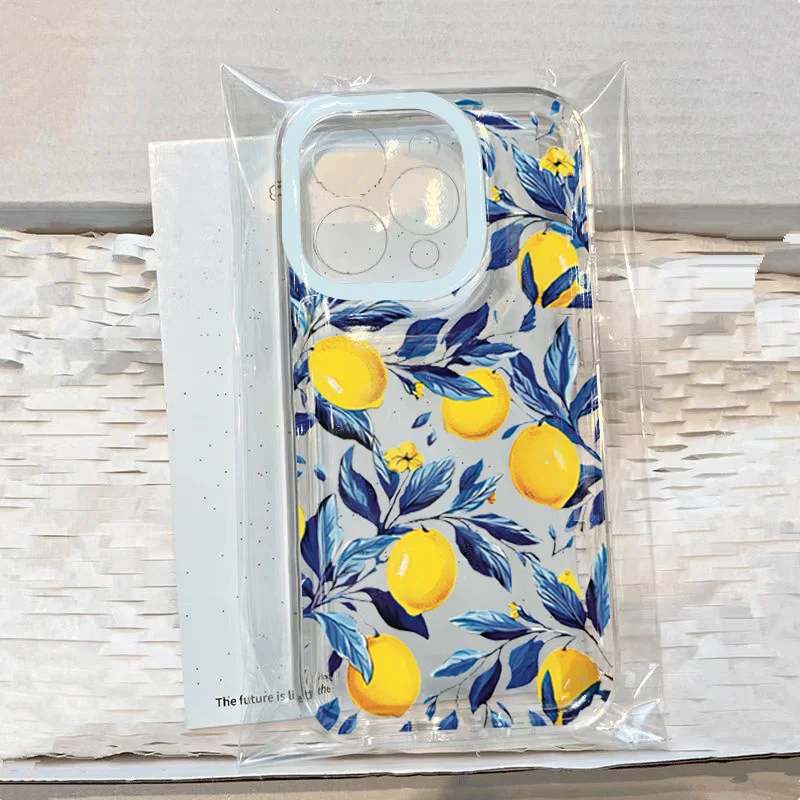 Refreshing Summer Fruit Lemon Clear Phone Case - Transparent Soft TPU Cover
