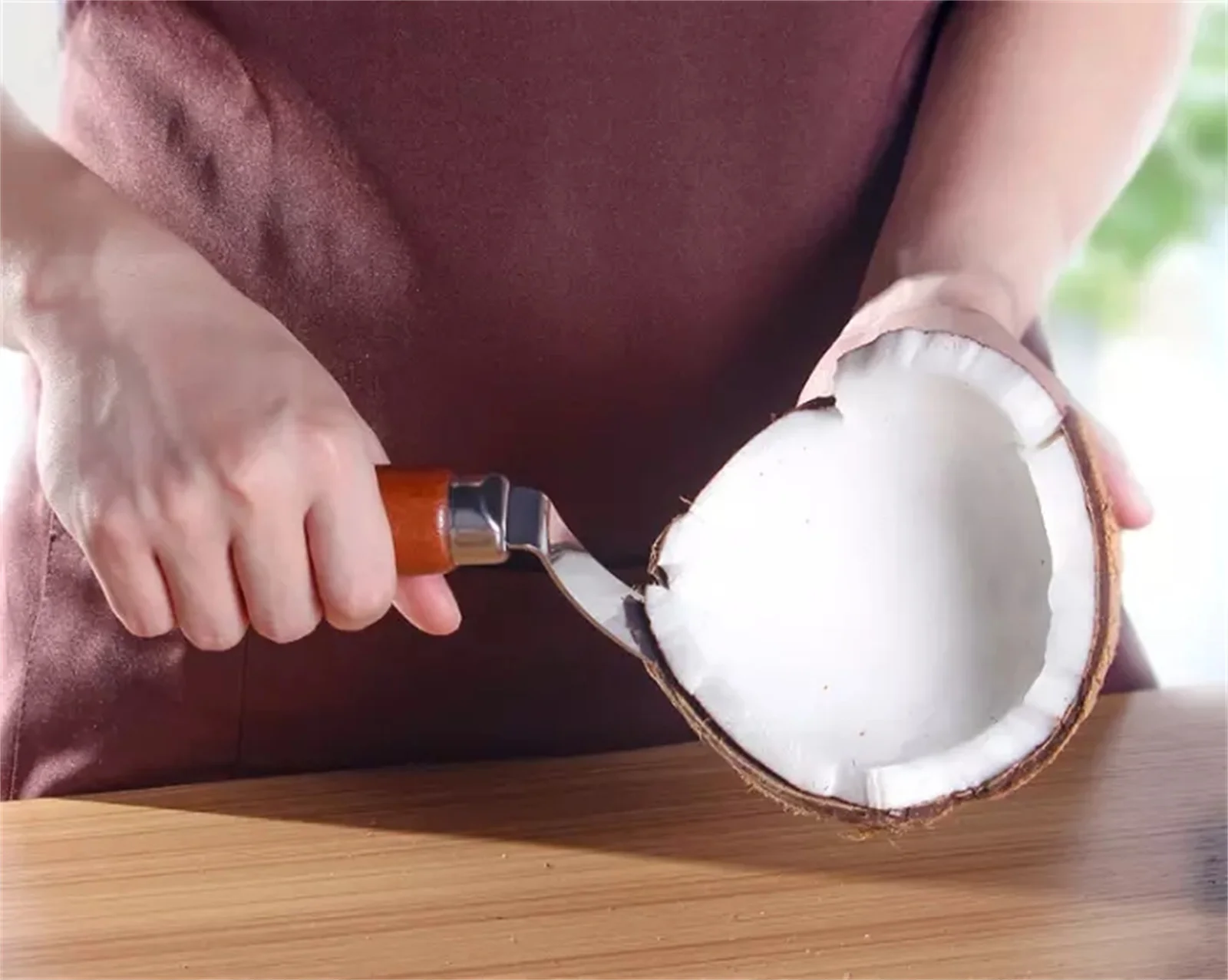 Stainless steel coconut shelling knife coconut meat taking knife kitchen tools