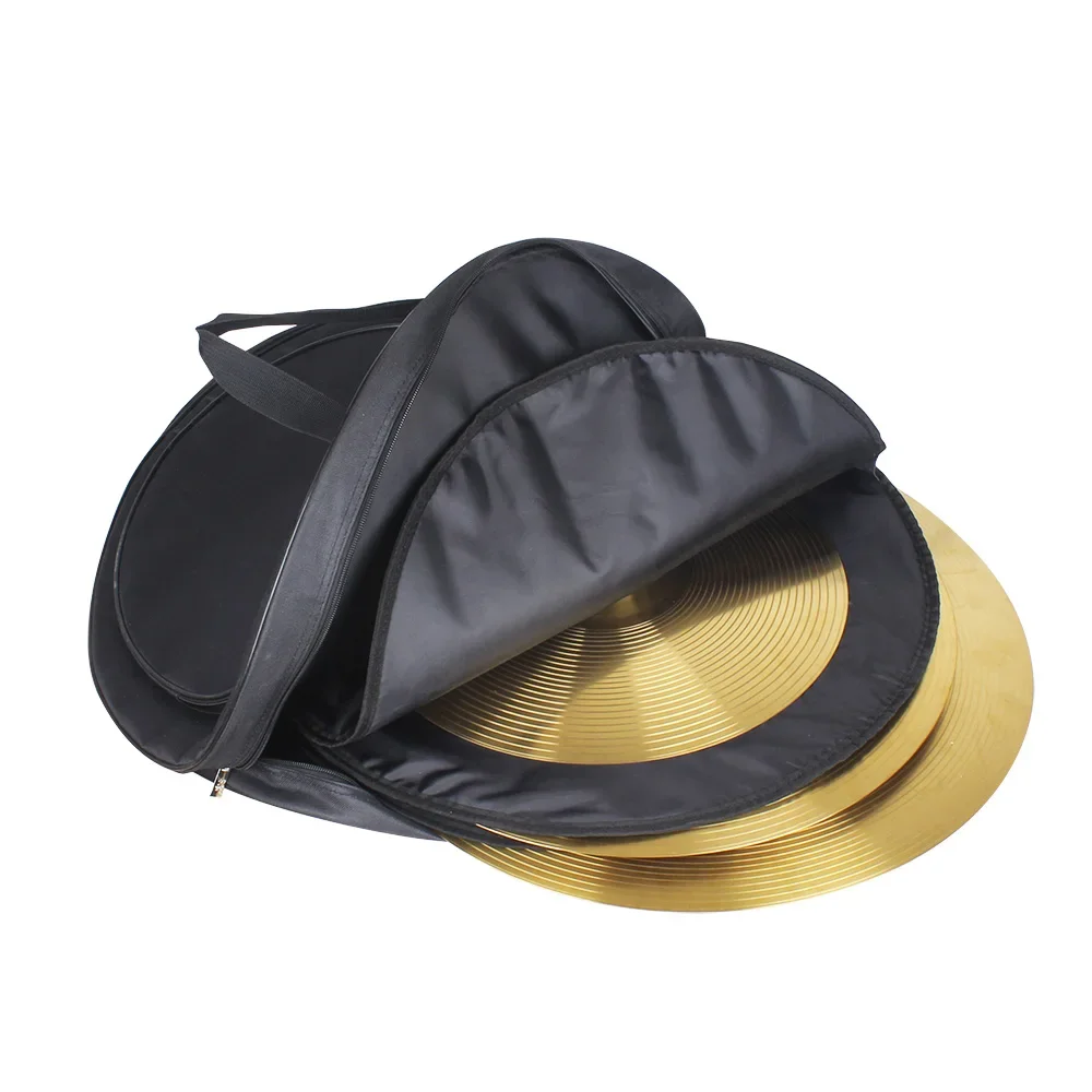 21 Inch Cymbal Gig Bag with Three Pockets Removable Divider Shoulder Strap Backpack Cymbal Percussion Instrument Accessories