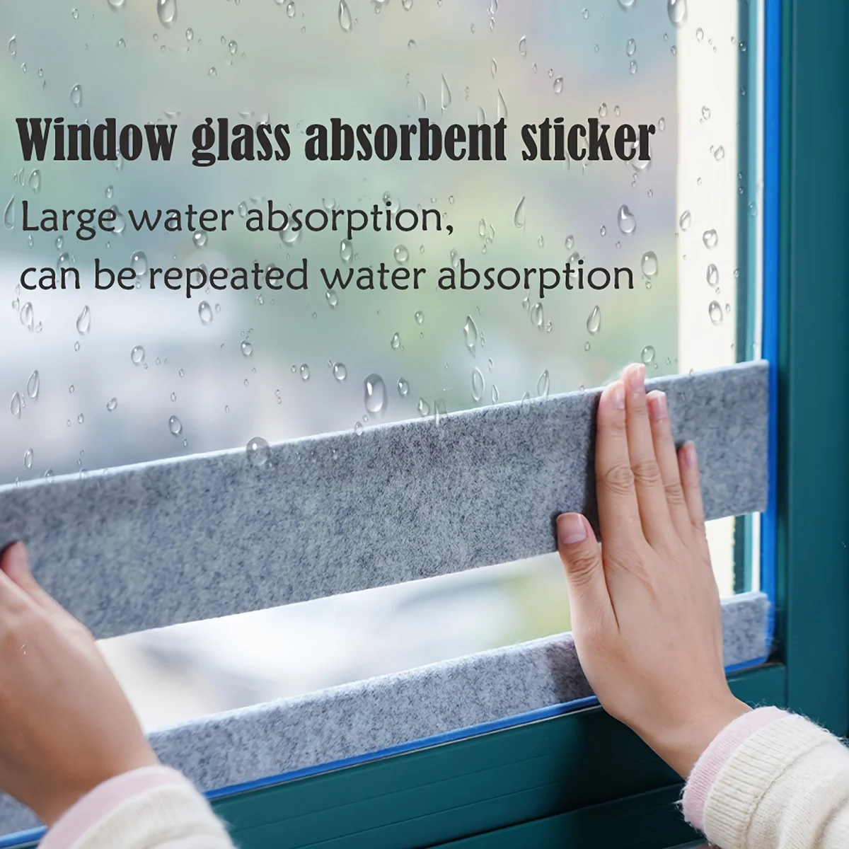 1 Roll (1.57inch x) Self-Adhesive Felt Window & Door Stickers - Anti-Condensation Tape, -Felt Pads, Easy Install/Remove