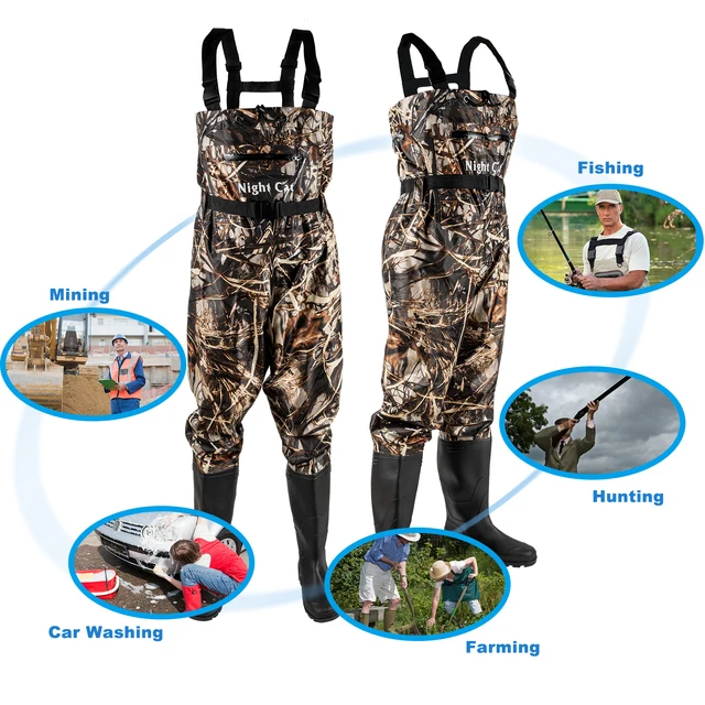Men's Waterproof Chest Waders with Boots 4
