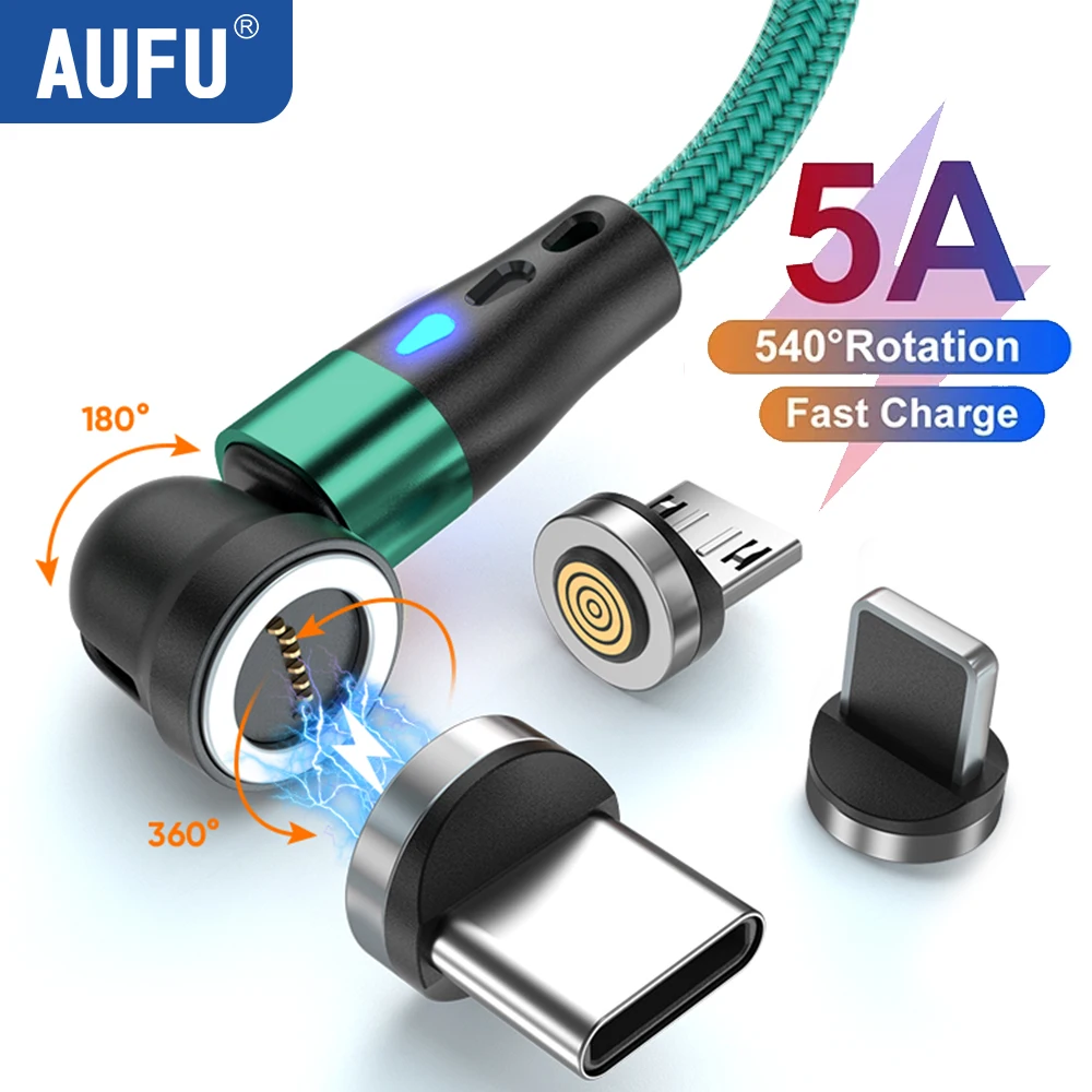 VAFOTON Cavo Magnetico USB A 9 Pin (2m + 1m) – Punta Rotante 360° Per Ricarica Rapida 18W E Dati