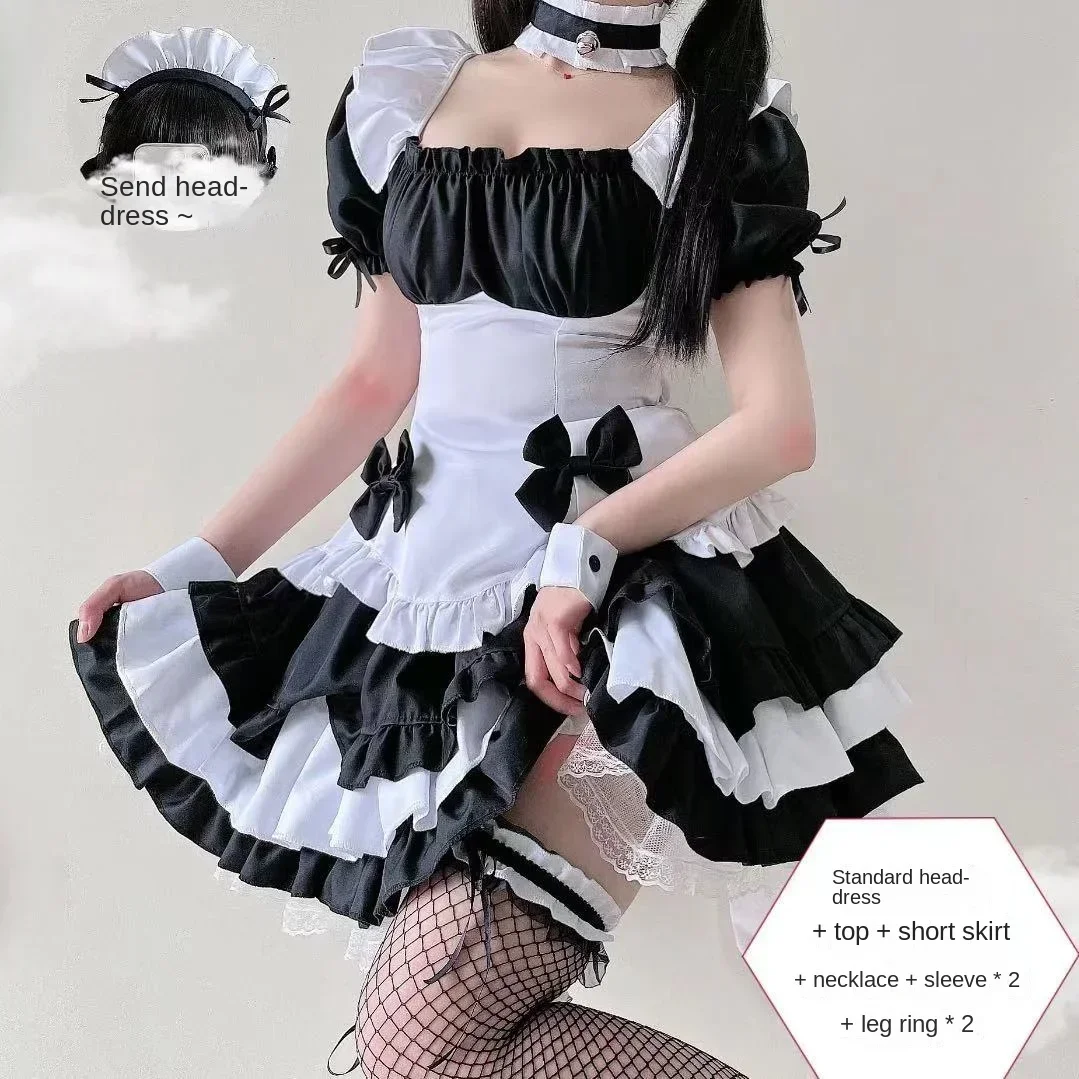 Lolita Dress Lolita Suspender Dress Lolita Cosplay Costumes Large Size Tie up Maid Anime Costume For Daily Wear