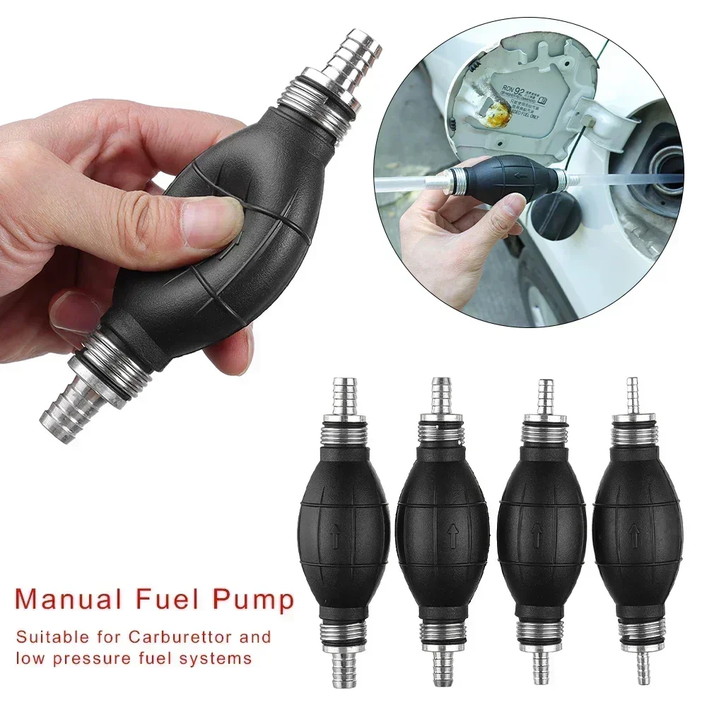 6/8/10/12mm Universal Fuel Pump Rubber Manual Liquid oil Transfer Pump Petrol Diesel Hand Primer for Car Boat Marine Outboard