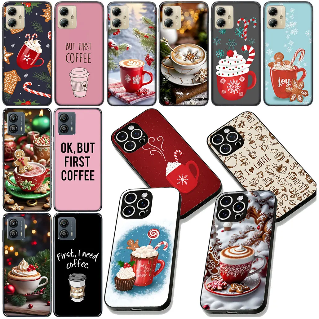 Festive Coffee Christmas Phone Cover - Durable Protective Case