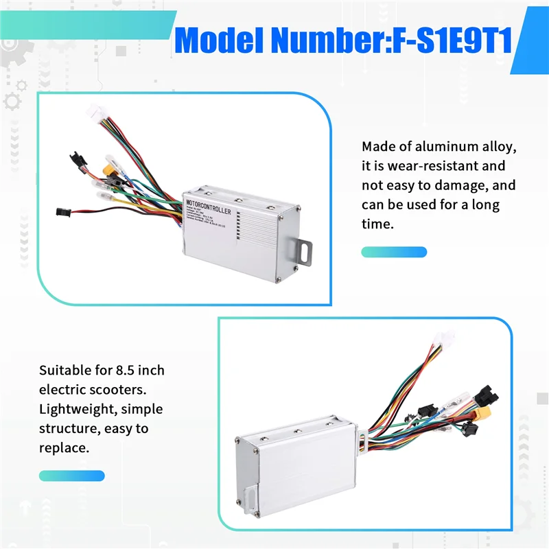X49A-S1-E9T 디스플레이 라인이 있는 모터 컨트롤러 DC 36V 컨트롤러 세트 V4EE 8.5인치 20/25 Km/H 스쿠터 부품용