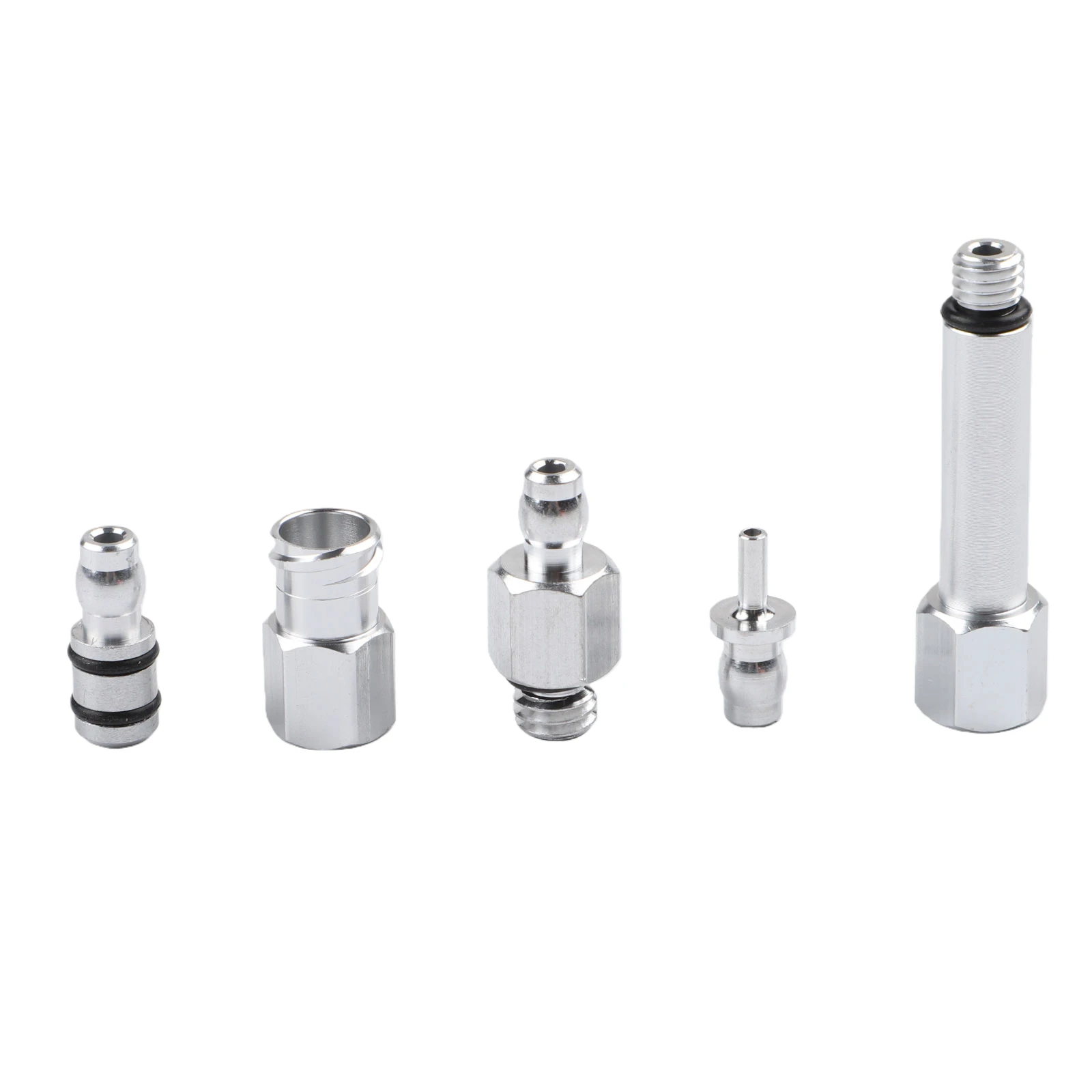 13PCS 자전거 유압 브레이크 블리딩 커넥터 키트 알루미늄 합금 오일링 조인트 어댑터 세트 (M5 M6 나사 포함) 사이클링 유지보수용