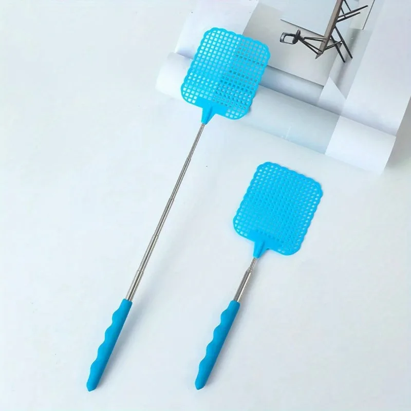 2PCS Retractable Fly Swatter Plastic Lengthening and Thickening Up To 73cm Domestic Mosquito Swatter To Repel Insects Indoor