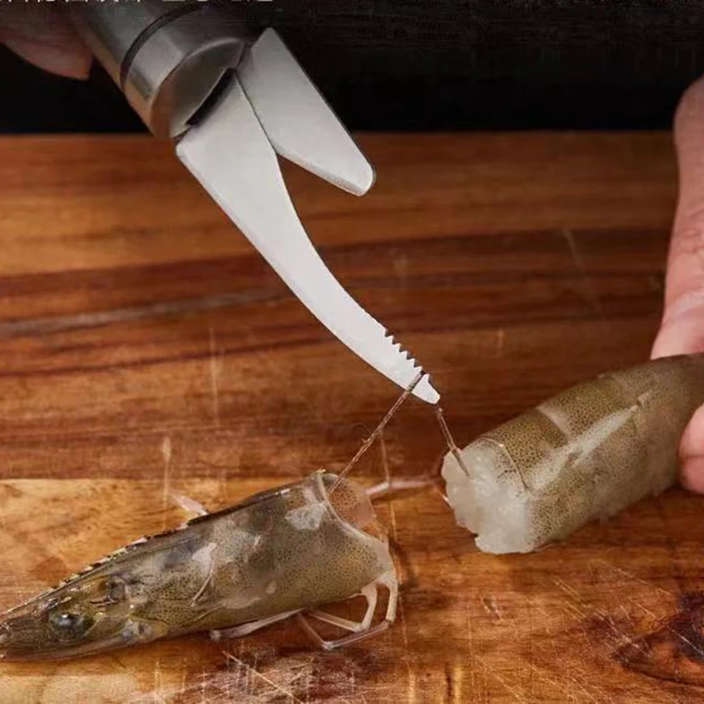 Multifunctional Shrimp Line Fish Maw Knife 304 Stainless Steel Shrimp Peeler, Fish Scale Remover, Kitchen and