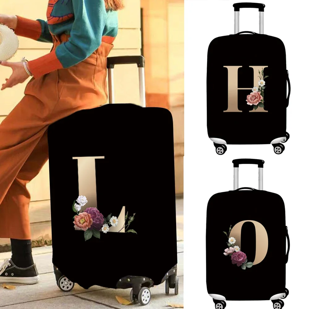 Luggage Protective Cover Travel Accessories Suitcase Dust Wear-resistant Gold Letter Series Protective Case Fashion