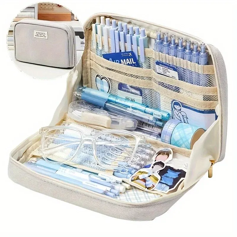 حقيبة أقلام رصاص كاواي ، حقيبة أقلام بسعة كبيرة ،...