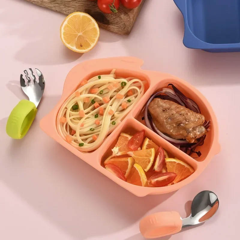 

Rabbit Silicone Tray Suction Plate Food Grade Baby Home Children Learn To Eat Food Cutlery Plate