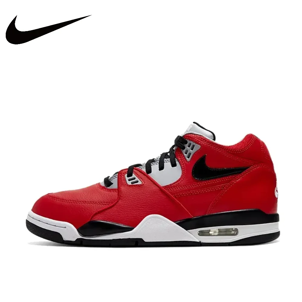 Zapatillas de baloncesto Nike Air Flight 89 de cuero antideslizantes y con absorción de impactos, estilo retro, para hombre y mujer