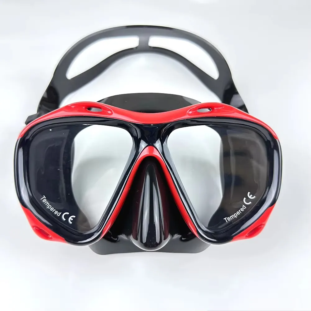 Dual Lens Snorkeling Mask Adults Soft Skirt Scuba Diving Face Mask Anti-Leak Design