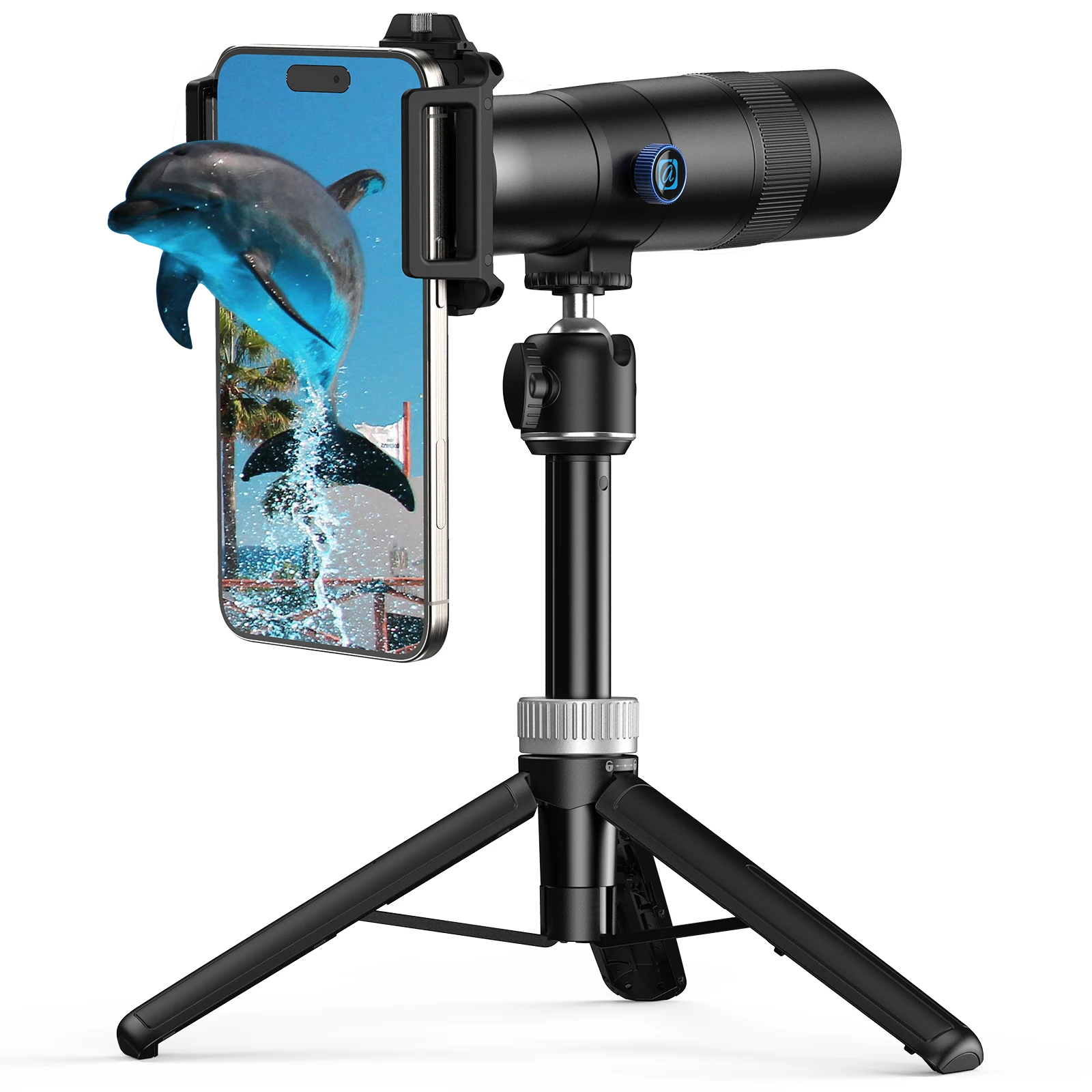 APEXEL 30x Ultra Telephoto Lens Monocular Universal Phone Professional Telescope with Tripod for Travel Camping Bird-watching
