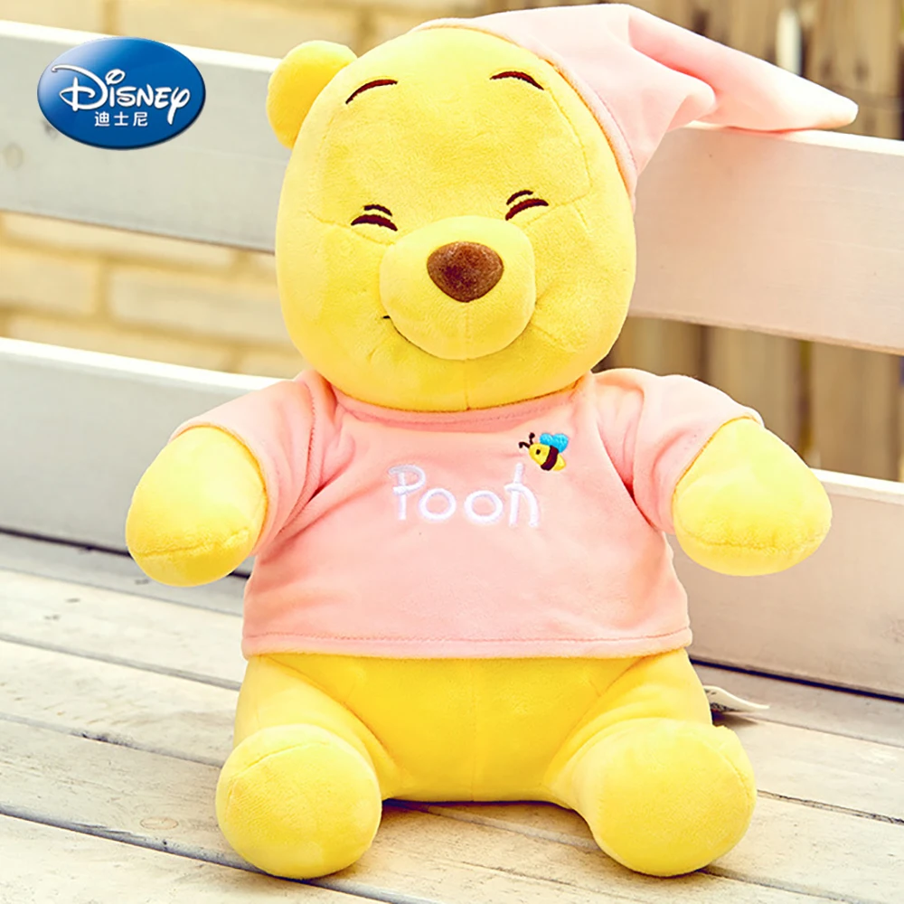 22-30CM Disney Winnie The Pooh Stuffed Plush Dolls For Boys Girls Lovely Cartoon Pajamas Pooh soft Plush Toy Kids Birthday Gifts