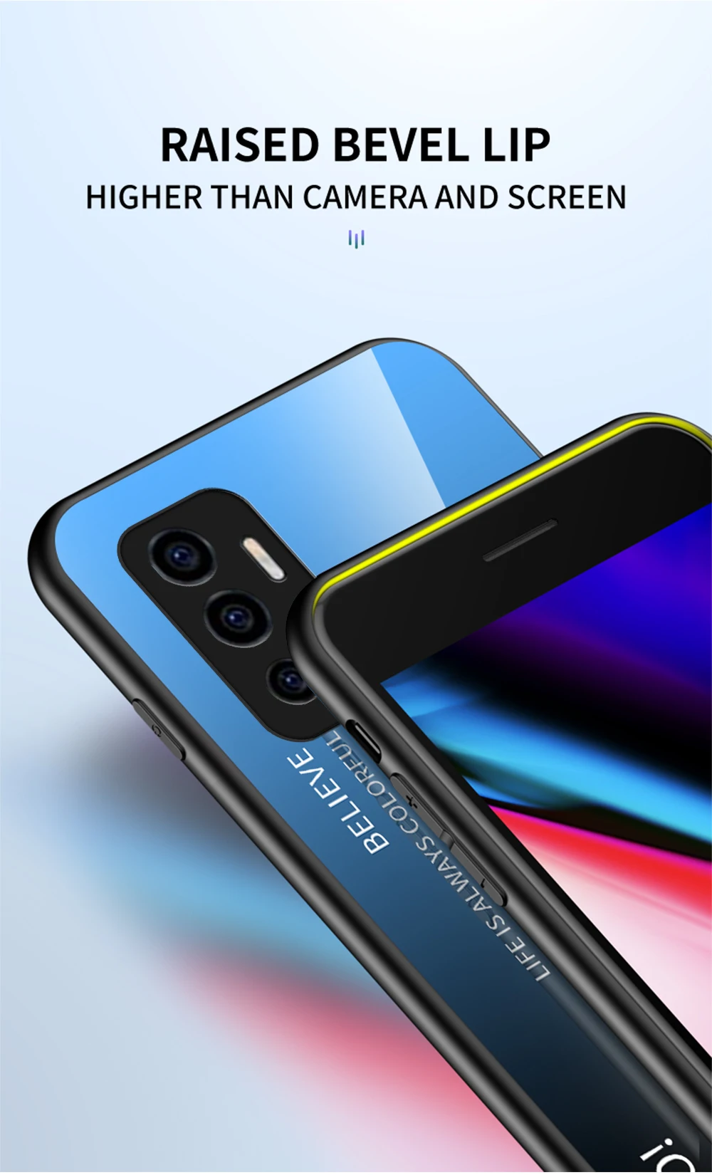 Capa de telemóvel em vidro temperado para vivo v23e v21 v20 pro_voghion.com