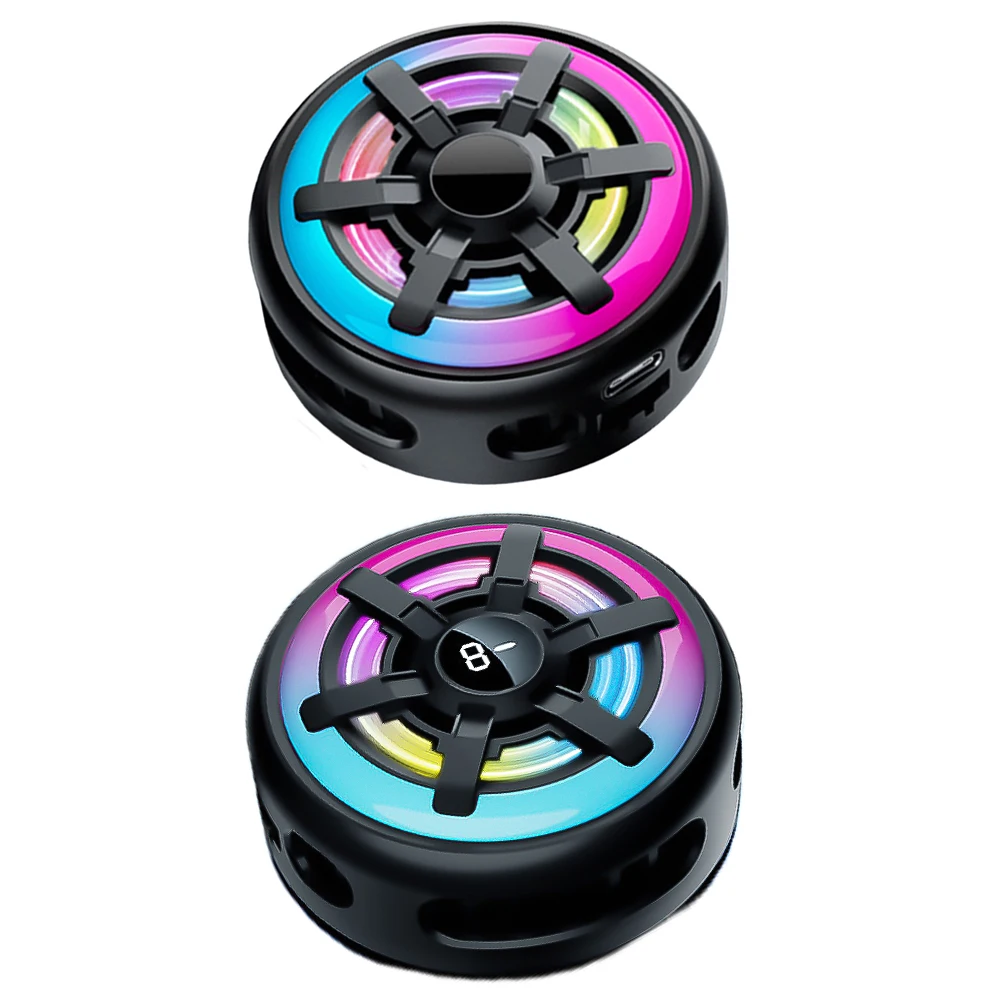 자석/백클립 휴대폰 반도체 냉각기 디지털 디스플레이 모바일 쿨링 팬 안드로이드/아이폰 15 14 13 12용