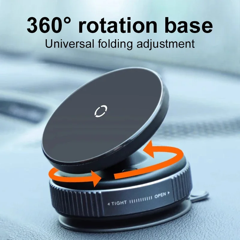 360° Rotatable Vacuum Magnetic Suction Cup Car Phone Holder for Magsafe For iphone 12 13 14 15 16 Magnetic Attraction Phone Hold