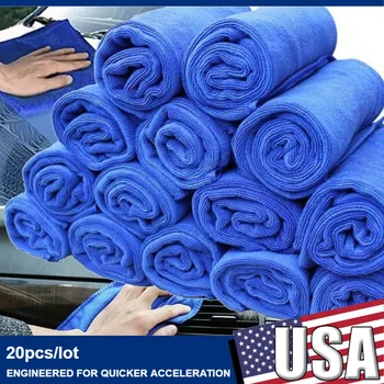 20pcs/Lot 30x30cm Car Cleaning Towel Microfiber Home Window Beauty Salon Barber Shop Car Care Polishing Auto Washing Soft Cloths 1