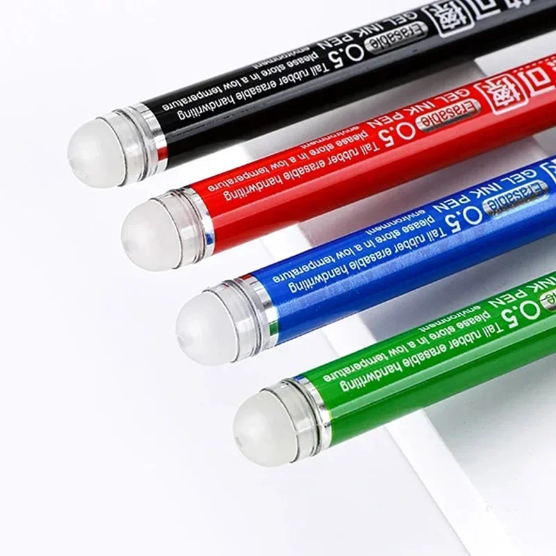12pcs/set Erasable Neutral Pen 0.5mm Multi-color Ink Writing Exam Neutral Pen School Office Stationery Supplies