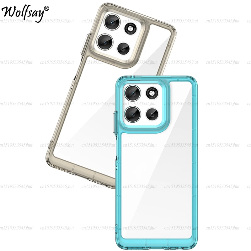 Transparent Anti-Knock Silicone Colorful Back Cover Case