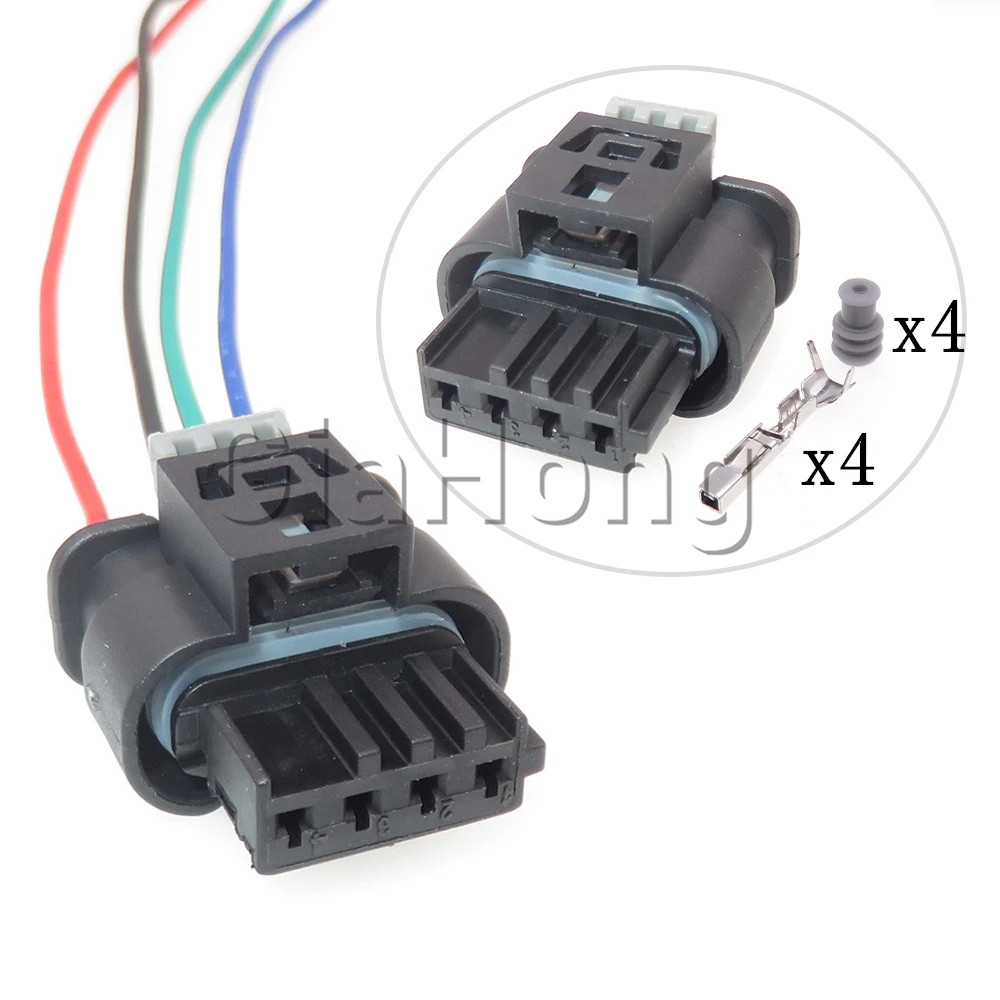 

1 Set 4 Ways Starter Auto Parts 805-122-541 Car Sealed Socket For BMW Automobile Exhaust Electronic Valve Wire Cable Plug