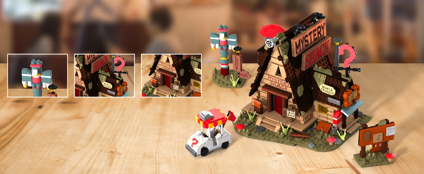 The Mystery Shack Modular Gravityed Fall house Building Block Fans Toy for Kids Birthday Gifts Farm Architecture Bricks Model