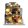 DIY Wooden Miniature Model Kit European Loft Casa Doll Houses 3D Puzzle Dollhouse With Furniture Lights for Friends Xmas Gifts 1