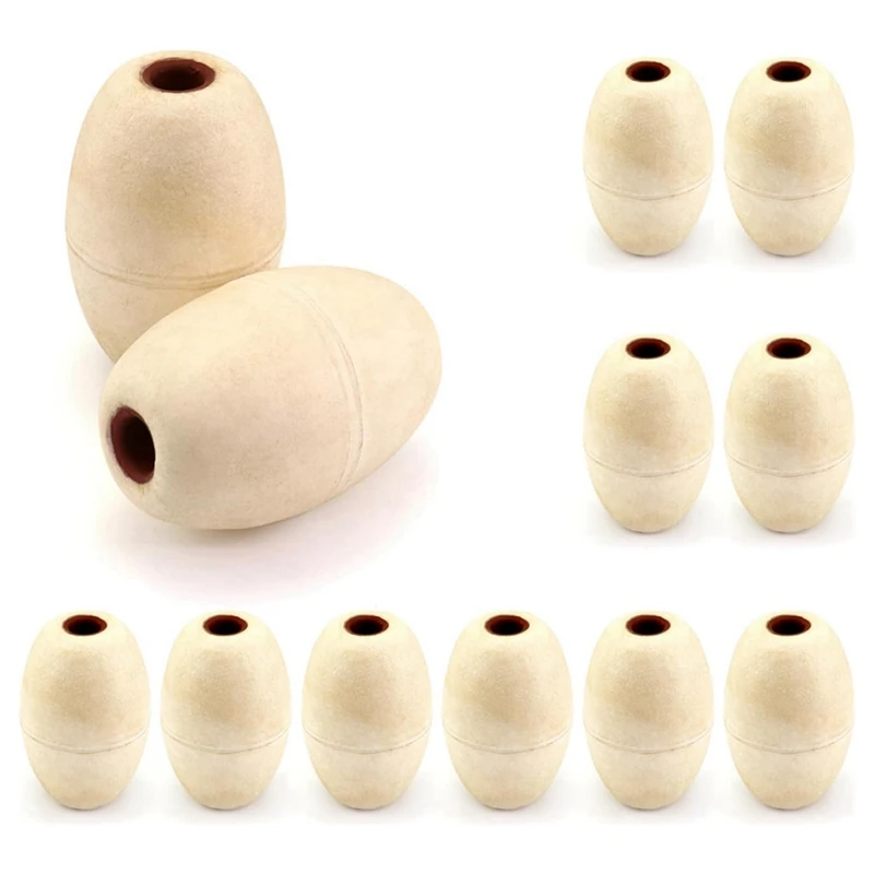 

12 PCS Oval Water Float 1/2Inch Hole White 3.5X 5.5Inch, For Pools, Water Ski Ropes, Anchor Lines
