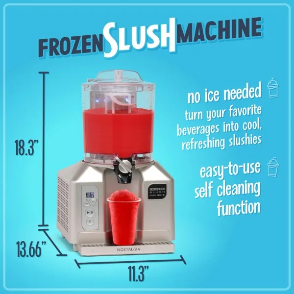 Nostalgia Professional Frozen Slush Machine 2.8 Liter Blender, Premium Quality Smoothies or Slushies for Kitchen Countertops 2