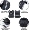 6943-b94510.jpg Adjustable Weighted Vest Men 20lbs/30lbs/40lbs Weights with Reflective Stripe, Weight Vest Woman Workout Vest for Strength Train