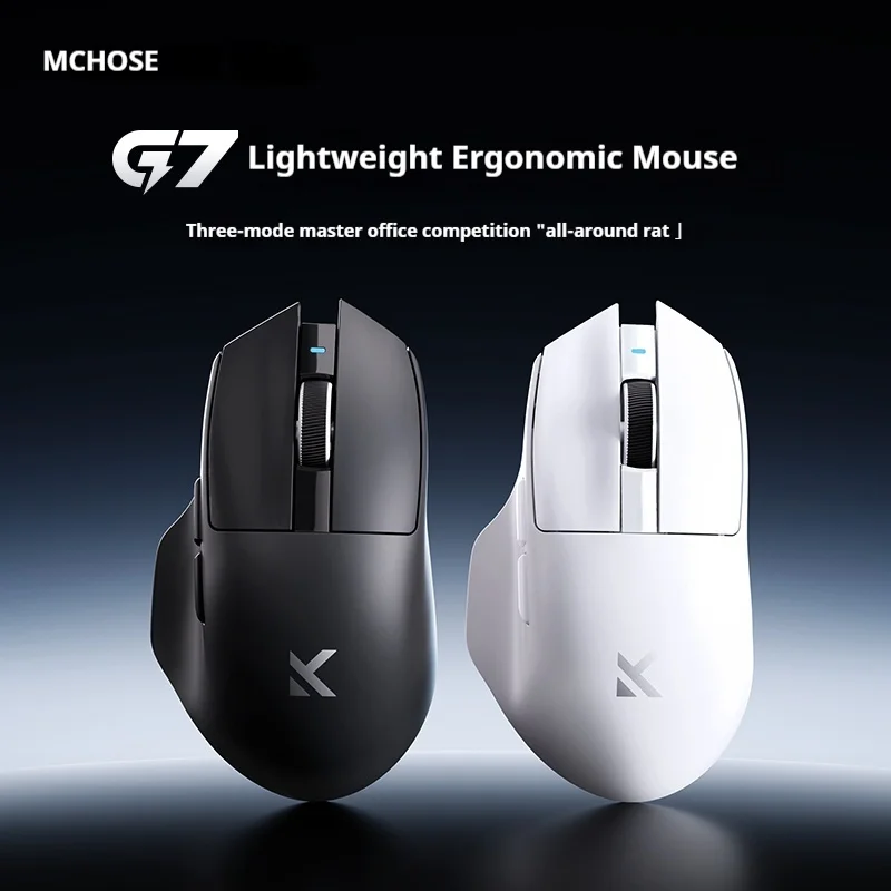 MCHOSE G7 PRO Ergonomics Mouse Triple-mode PAW 3395 Bluetooth Wireless Gaming Lightweight Mouse Office Accessory Mice