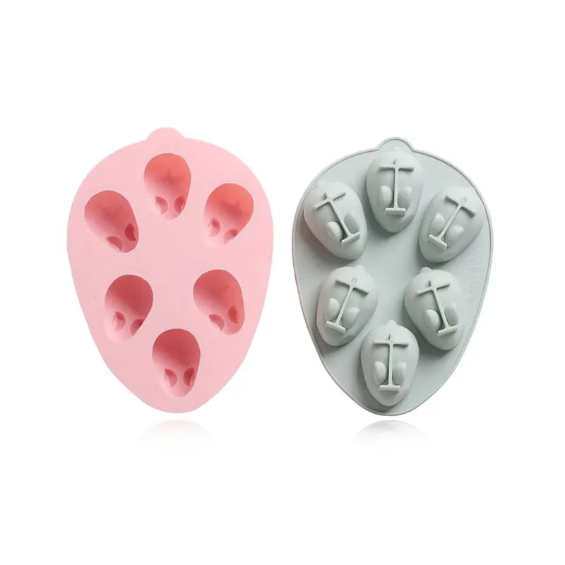 

6-hole Bunny Oven Baking Mold DIY Fudge Chocolate Pudding Mold 3D Silicone Mold Cake Decorating Tool Baking Accessories