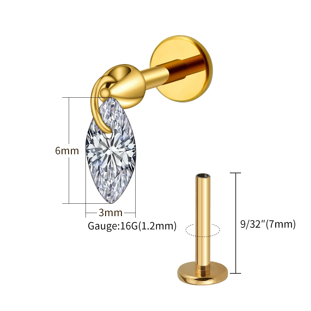Gold 1.2x7mm