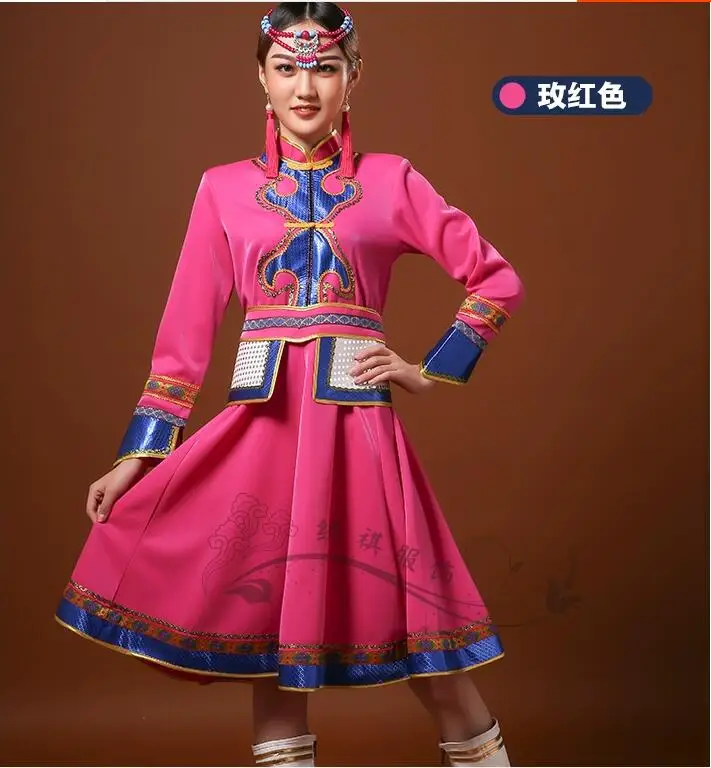 

Mongolian Women's Performance Costumes Ethnic Minority Square Dance Costumes