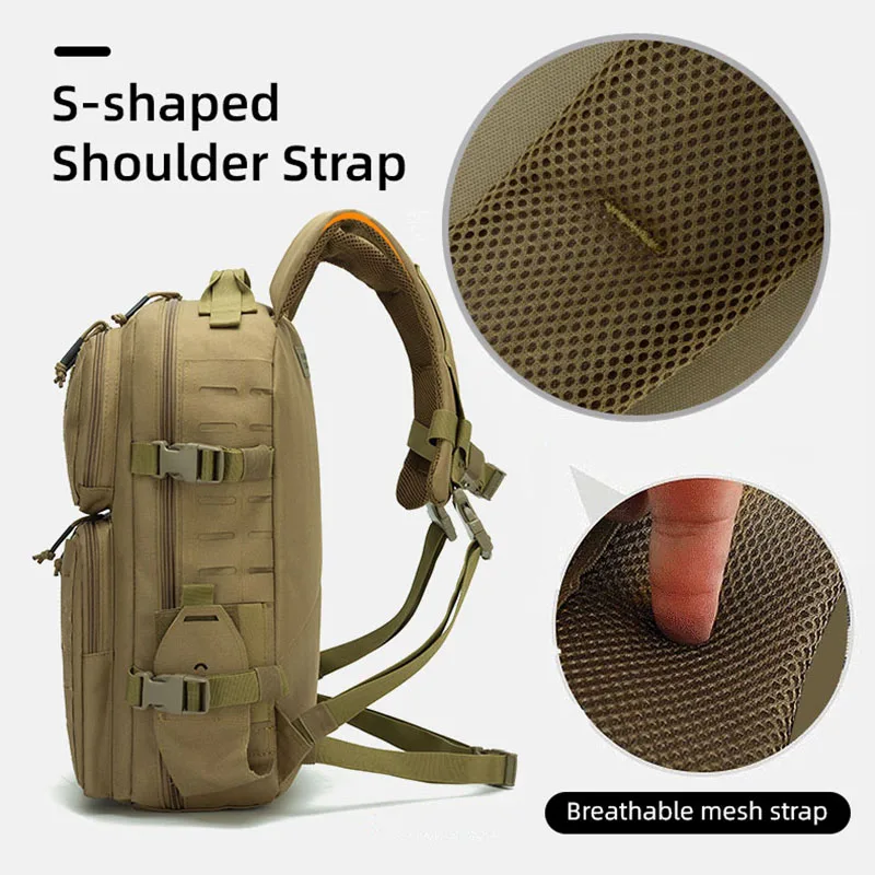 Outdoor Hiking Backpack Sports Camping Tactical Bags Large Capacity Climbing Oxford Multi-Functional Bag Travel Backpacks Y18A