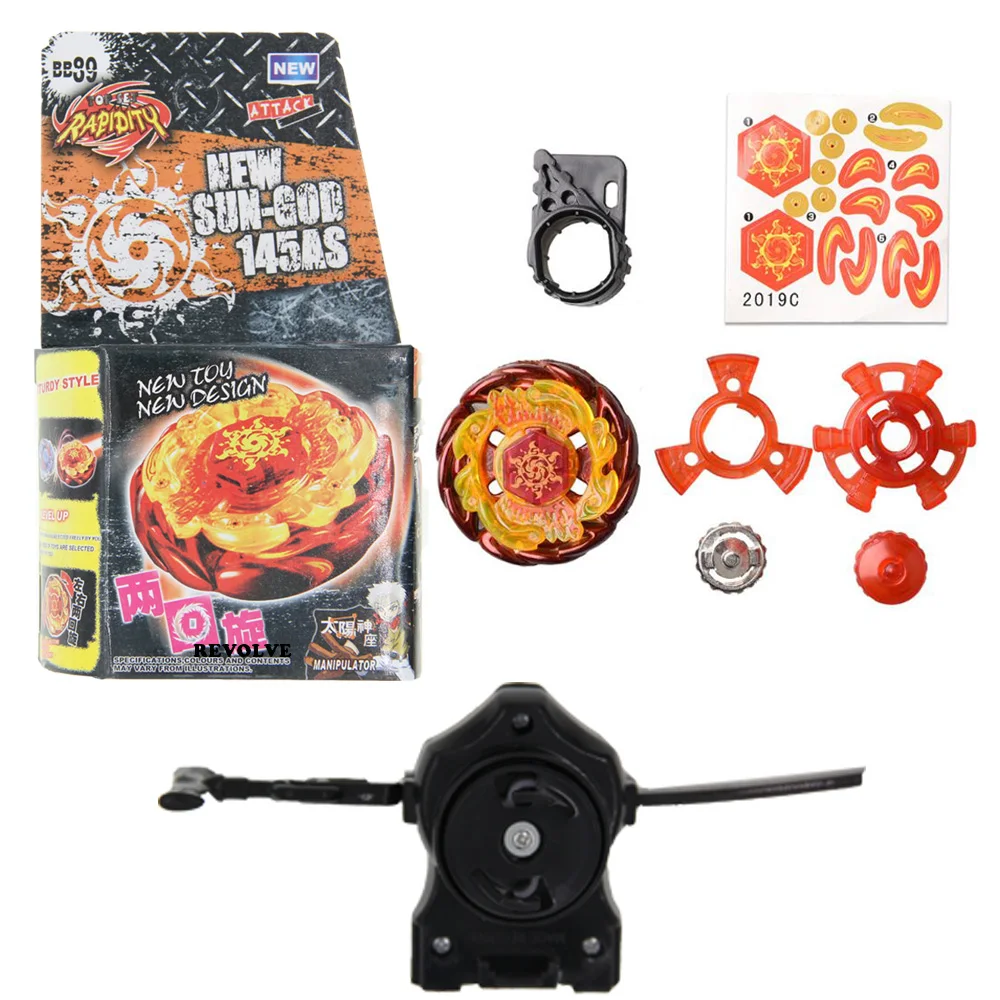 B-X TOUPIE BURST BEYBLADE 데미스 데볼로스 L-Drago Assault Version BLUE BB-98 심플 패킹 + 블랙 풀 라인 런처